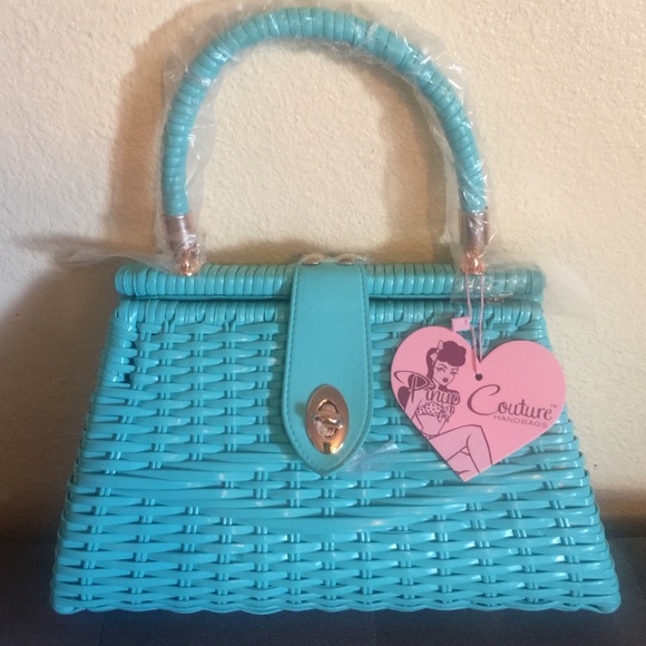 Pinup Couture Handbags - Pinup Couture Hand Bag teal